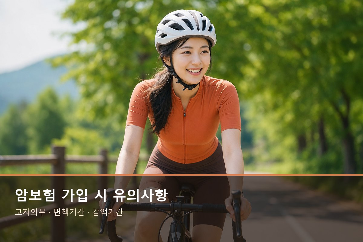 암보험 가입 시 유의사항